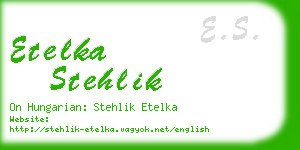 etelka stehlik business card